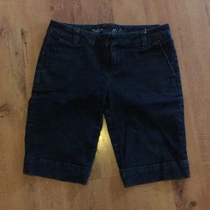 The Limited dark blue Jean Bermuda shorts